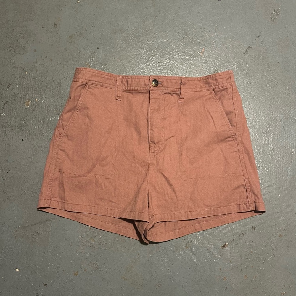 Madewell High Waist Rust Shorts - Picture 2 of 4